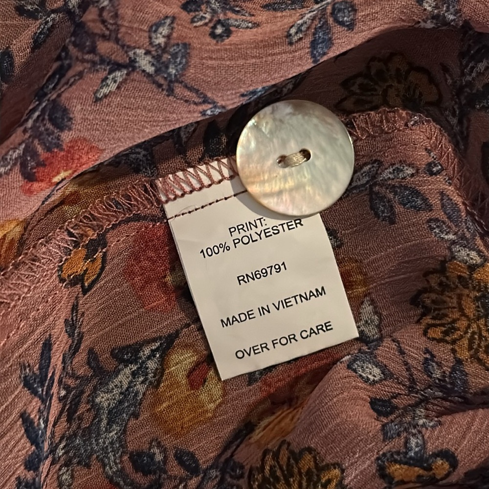 Anthropologie Fig and Flower Sheer Layered Print Over Dress - Picture 9 of 10